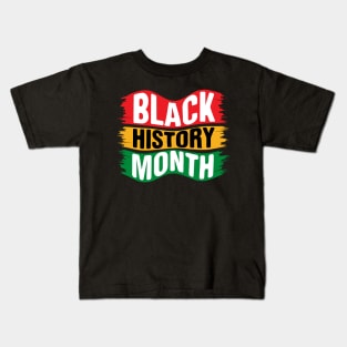 Black History Month text design Kids T-Shirt